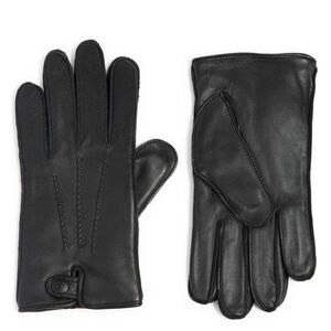 UGG Metisse Tabbed Vent Tech Soft Stretch Leather Gloves, Black, Medium, NWT